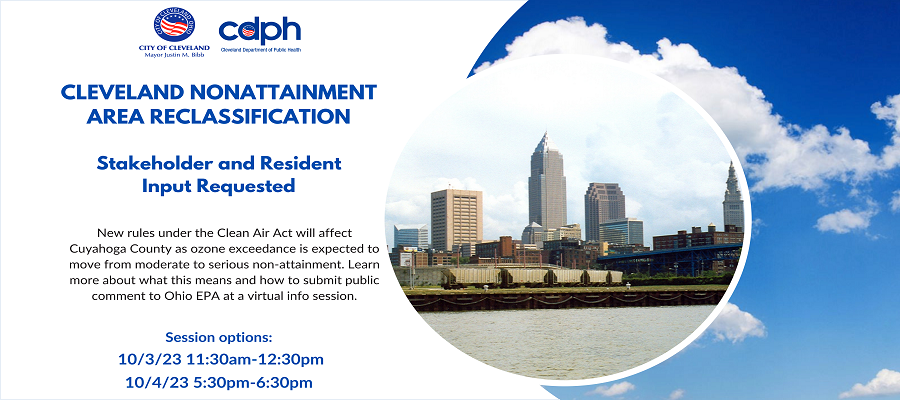 Cleveland NonAttainment area ReClassification Stakeholder and Resident Input Requested